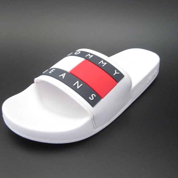 Tommy Jeans Flag Pool Womens Smooth Stone Slide Sandals - 6.5 US - Picture 7 of 12